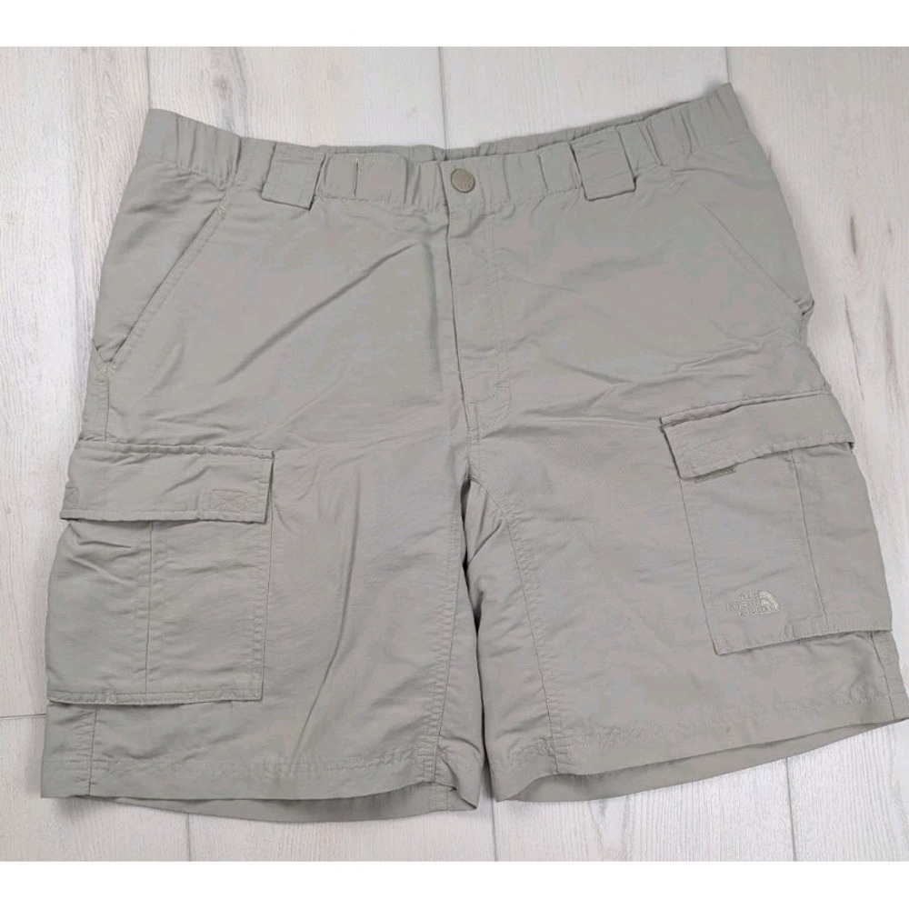 The North Face Paramount Nylon Cargo Hiking Shorts Mens Large Khaki Outdoors